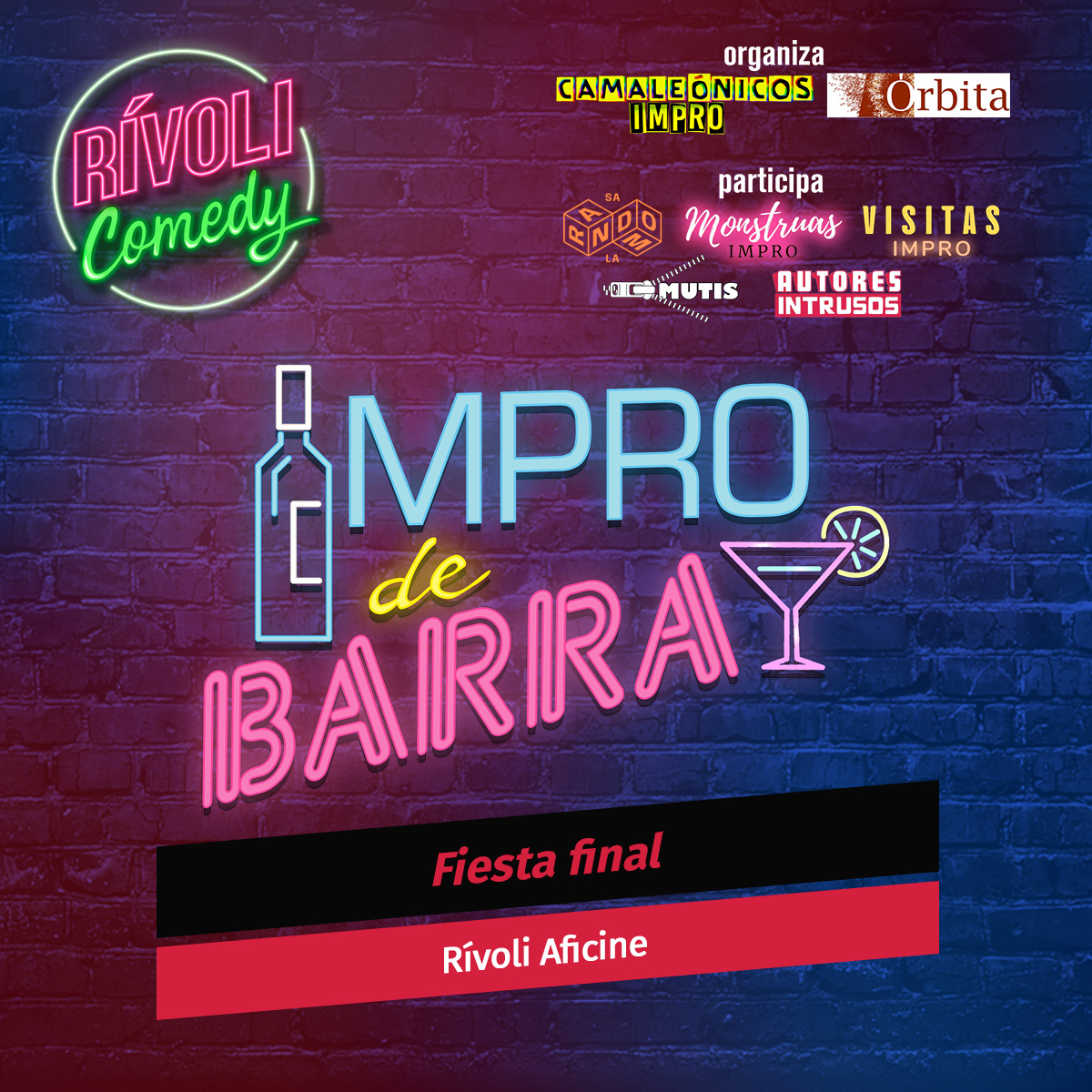 Impro de Barra | Fiesta final · 04 de junio · Palma de Mallorca (Rívoli Comedy)
